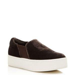 Vince - brown velvet slip on sneakers - size 7.5